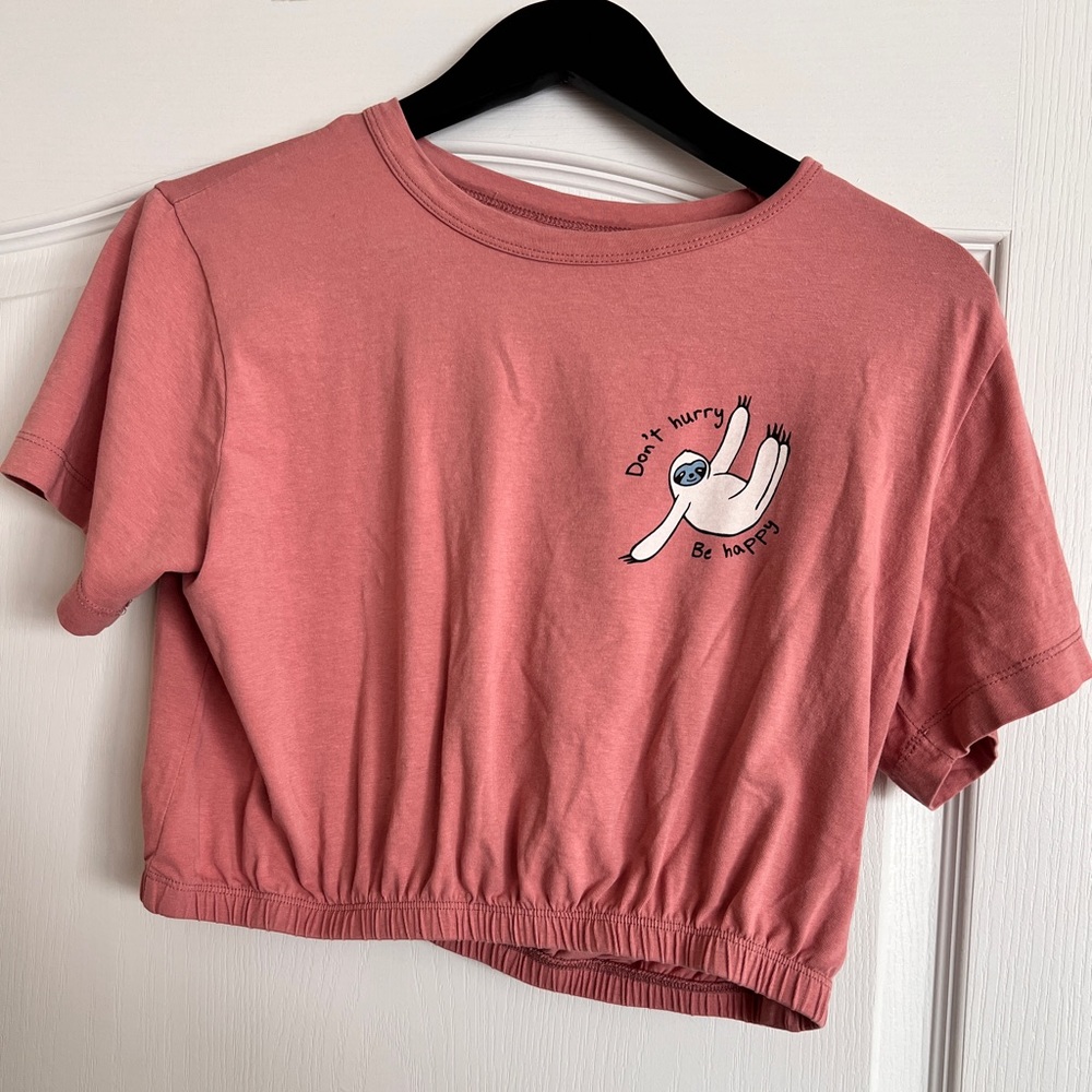 Pink crop top